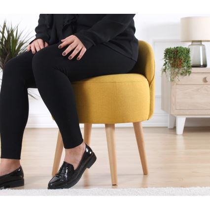 NIKI Stool, diameter 46 cm, Yellow