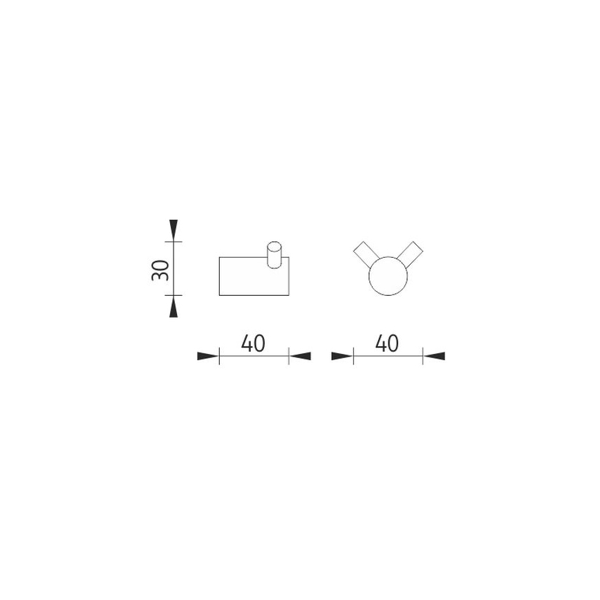 NIMCO BR 11053-26 - Wall hook BORMO shiny chrome