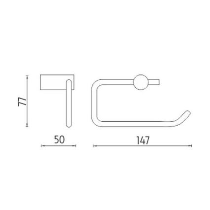 NIMCO BR 11055-26 - Toilet paper holder BORMO shiny chrome