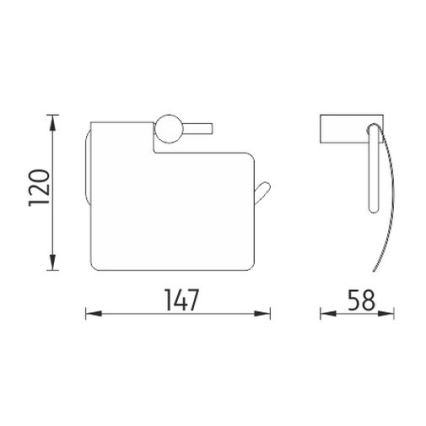 NIMCO BR 11055B-26 - Toilet paper holder BORMO shiny chrome