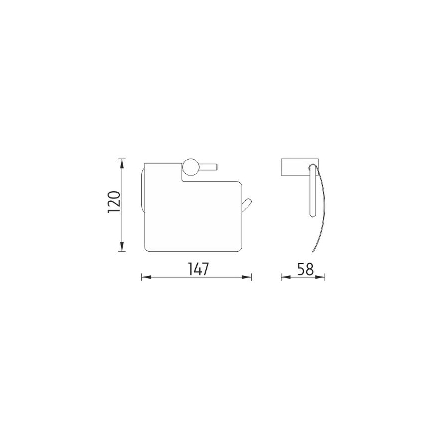 NIMCO BR 11055B-26 - Toilet paper holder BORMO shiny chrome