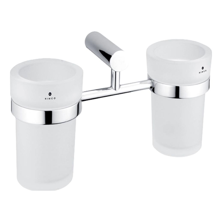 NIMCO BR 11058DW-26 - Wall-mounted toothbrush holder BORMO matte glass/shiny chrome