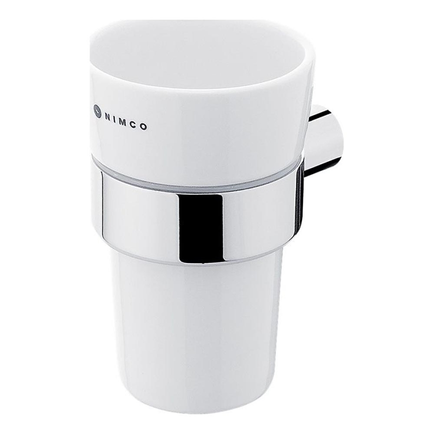 NIMCO BR 11058KU-26 - Wall-mounted toothbrush holder BORMO white/shiny chrome