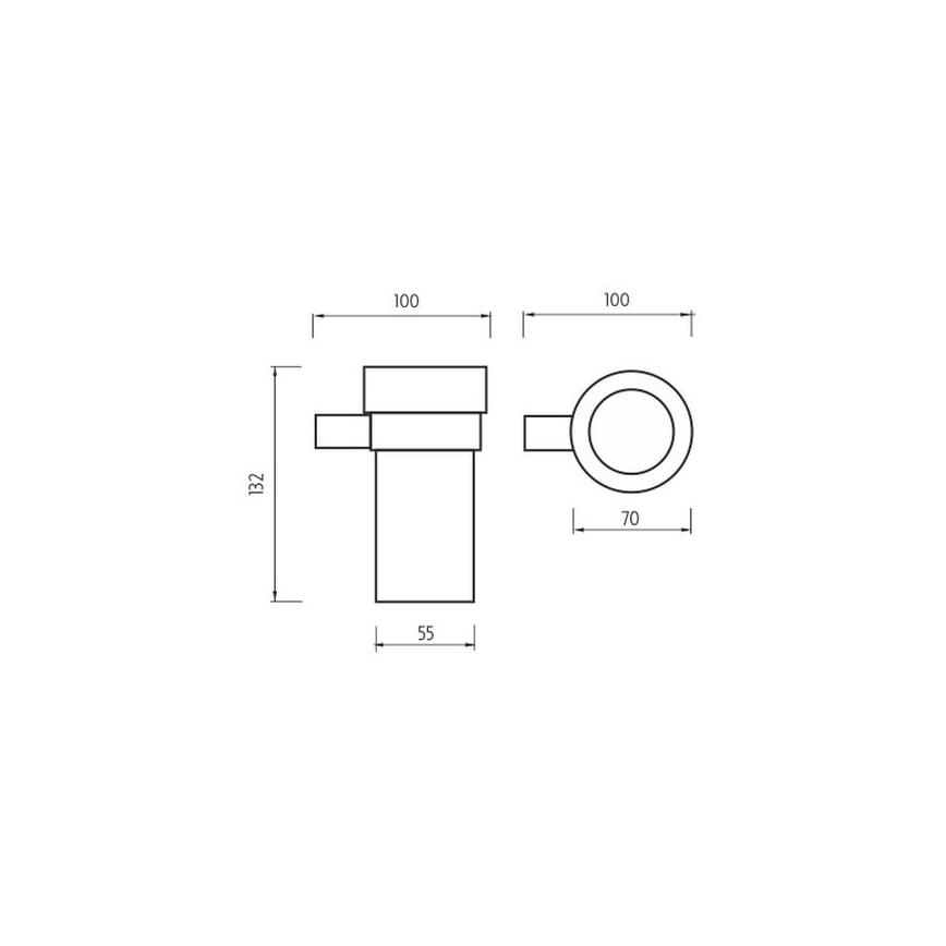 NIMCO BR 11058W-26 - Wall-mounted toothbrush holder BORMO matte glass/shiny chrome