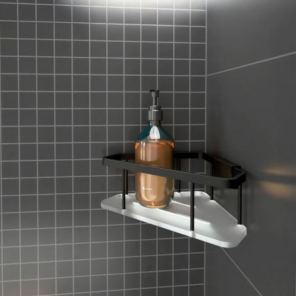 NIMCO Ki-14003-B-90 - Shower wall shelf KIBO matte black/white