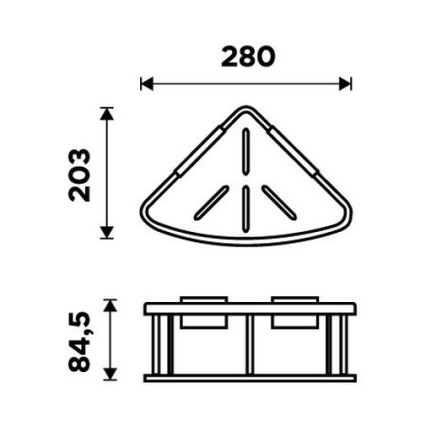 NIMCO Ki 14008-B-26 - Shower wall shelf KIBO shiny chrome
