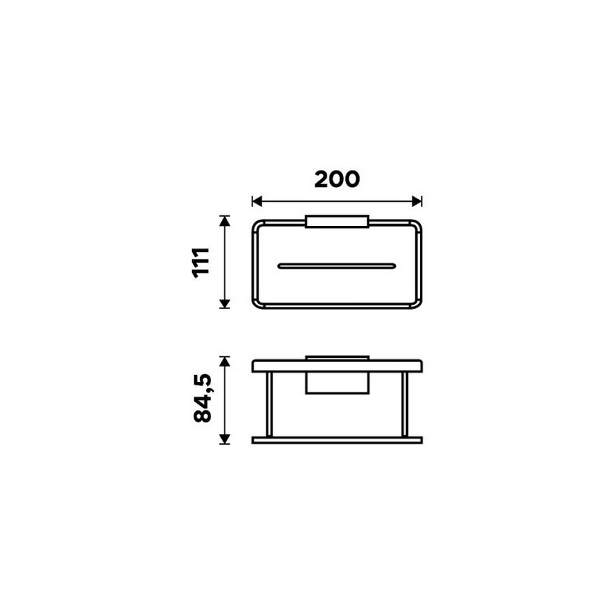 NIMCO Ki-14015-B-90 - Shower wall shelf KIBO matte black/white