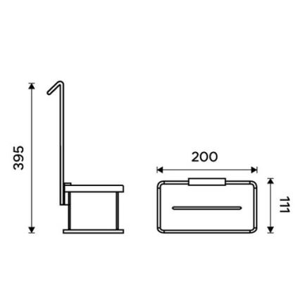 NIMCO Ki 14015H-B-26 - Shower wall shelf KIBO shiny chrome