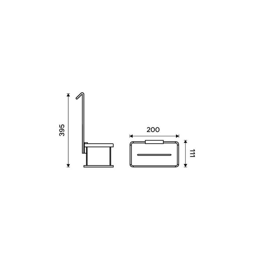 NIMCO Ki 14015H-B-26 - Shower wall shelf KIBO shiny chrome