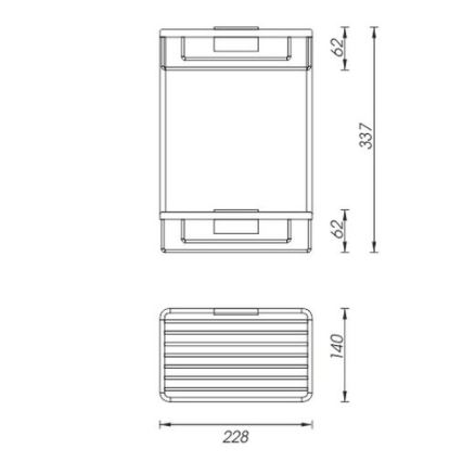 NIMCO Ki 14017D-26 - Two-tier shower wall shelf KIBO shiny chrome