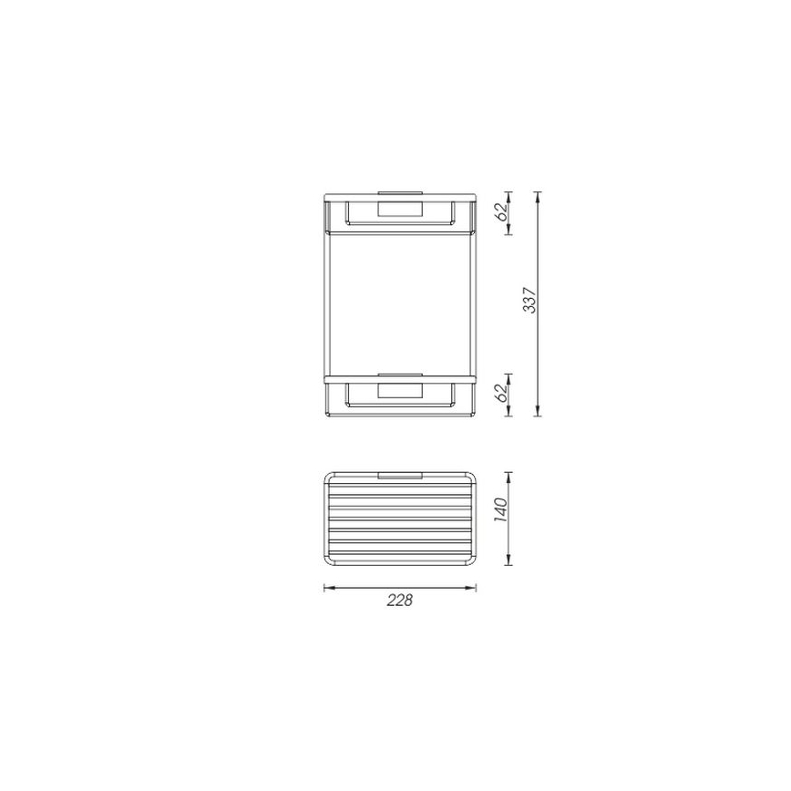 NIMCO Ki 14017D-26 - Two-tier shower wall shelf KIBO shiny chrome