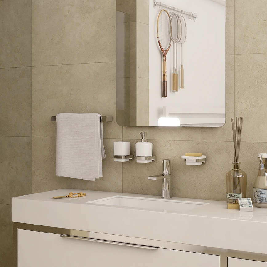 NIMCO MA 29035-26 - Wall towel holder MAYA 36 cm shiny chrome