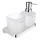 NIMCO MA 2905831C-26 - Wall soap dispenser and toothbrush stand MAYA 320 mm matte glass/shiny chrome