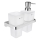 NIMCO MA 2905831H-26 - Wall soap dispenser and toothbrush stand MAYA 290 mm matte glass/shiny chrome