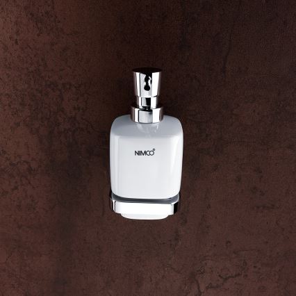NIMCO MA set-31K-26 - Wall-mounted soap dispenser, toothbrush stand and wall hook MAYA 320 mm white/shiny chrome