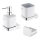 NIMCO MA set-31K-26 - Wall-mounted soap dispenser, toothbrush stand and wall hook MAYA 320 mm white/shiny chrome