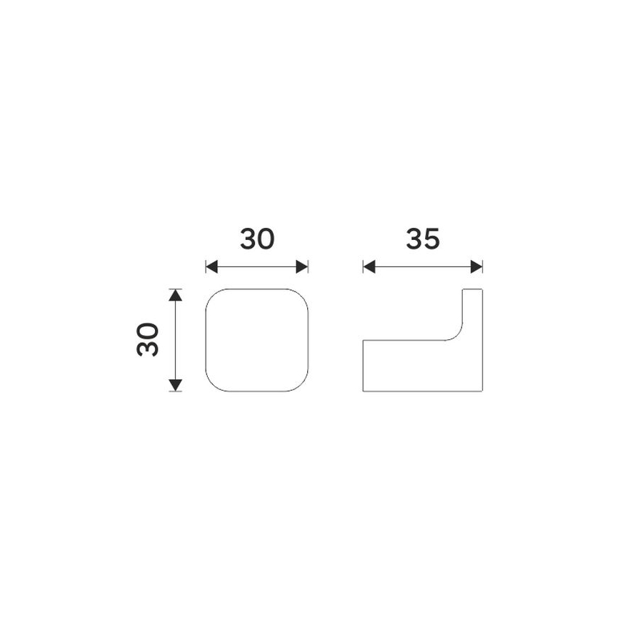 NIMCO MAC 29054-90 - Wall hook MAYA matte black