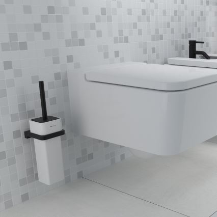 NIMCO MAC 29094K-90 - Wall-mounted toilet brush MAYA white/matte black