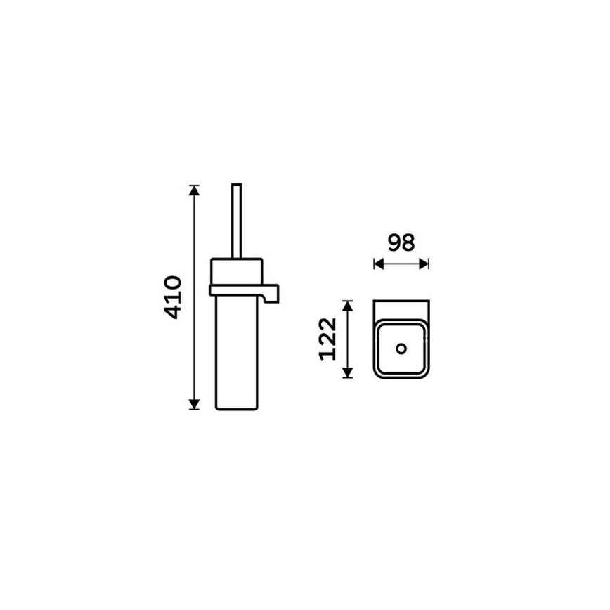 NIMCO MAC 29094K-90 - Wall-mounted toilet brush MAYA white/matte black
