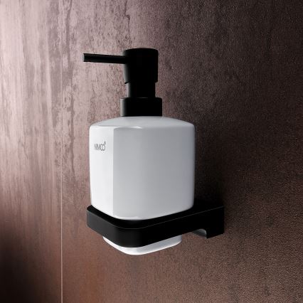 NIMCO MAC set-31K-T-90 - Wall-mounted soap dispenser, toothbrush stand and wall hook MAYA 320 mm white/matte black