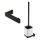 NIMCO MAC set-94KN-90 - Wall-mounted toilet brush and toilet paper holder MAYA white/matte black