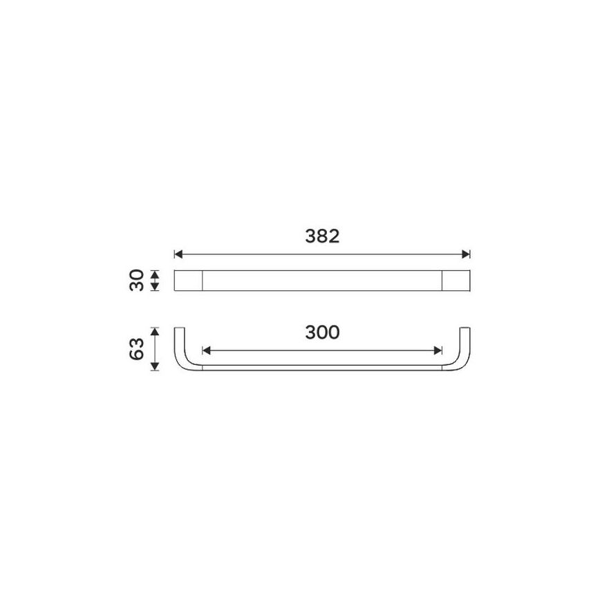 NIMCO NK 30035-26 - Wall towel holder NIKAU 39 cm shiny chrome
