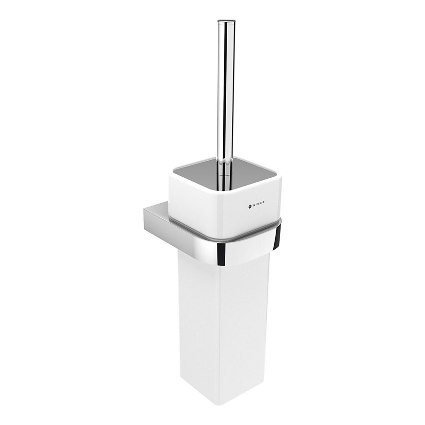 NIMCO NK 30094K-26 - Wall-mounted toilet brush NIKAU white/shiny chrome