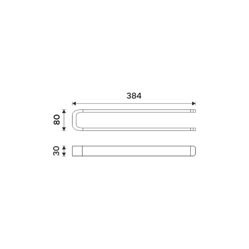 NIMCO NK 30098-26 - Wall towel holder NIKAU 39 cm shiny chrome