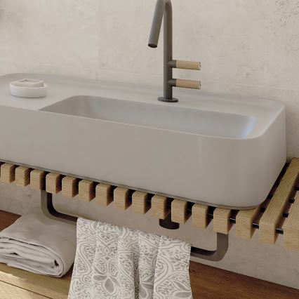 NIMCO NKC 30035-90 - Wall towel holder NIKAU 39 cm matte black