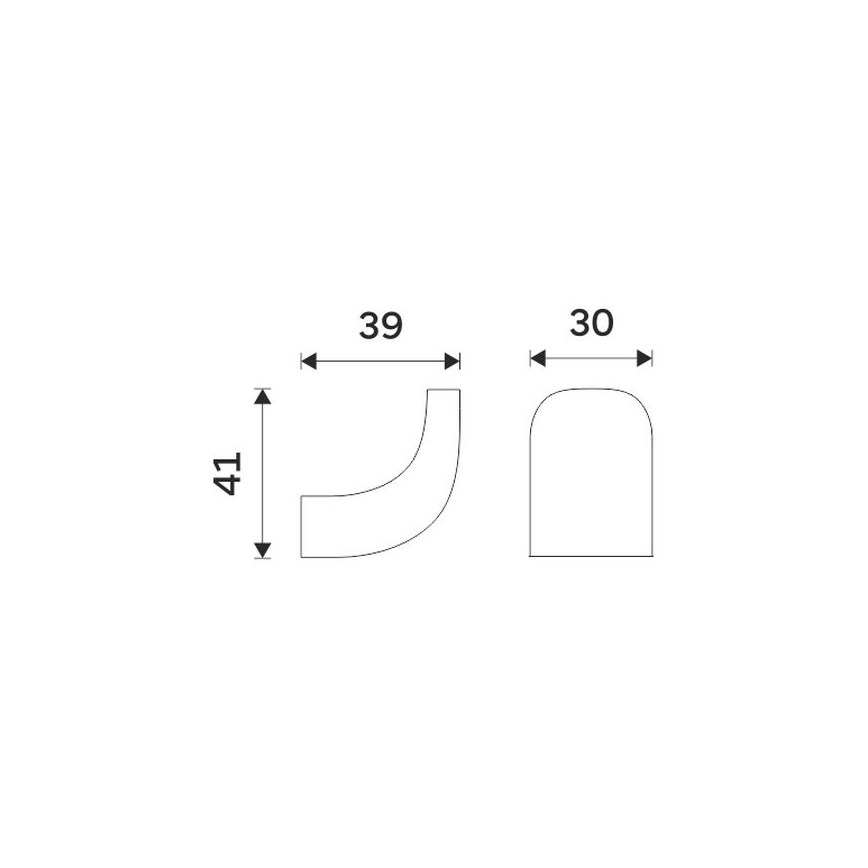 NIMCO NKC 30054-90 - Wall hook NIKAU matte black