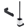 NIMCO NKC set-94KN-90 - Wall-mounted toilet brush and toilet paper holder NIKAU white/matte black