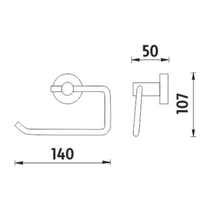 NIMCO UN 13055-26 - Toilet paper holder UNIX shiny chrome