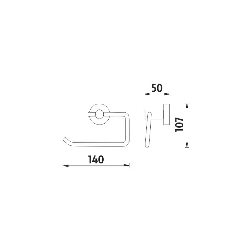 NIMCO UN 13055-26 - Toilet paper holder UNIX shiny chrome