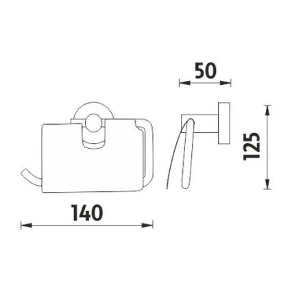 NIMCO UN 13055B-26 - Toilet paper holder UNIX shiny chrome