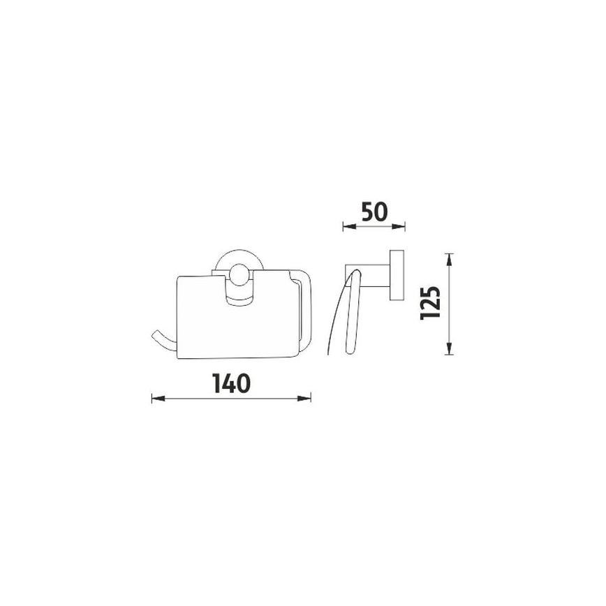 NIMCO UN 13055B-26 - Toilet paper holder UNIX shiny chrome