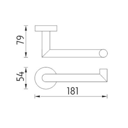 NIMCO UN 13055M-26 - Toilet paper holder UNIX shiny chrome