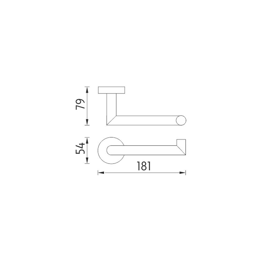 NIMCO UN 13055M-26 - Toilet paper holder UNIX shiny chrome