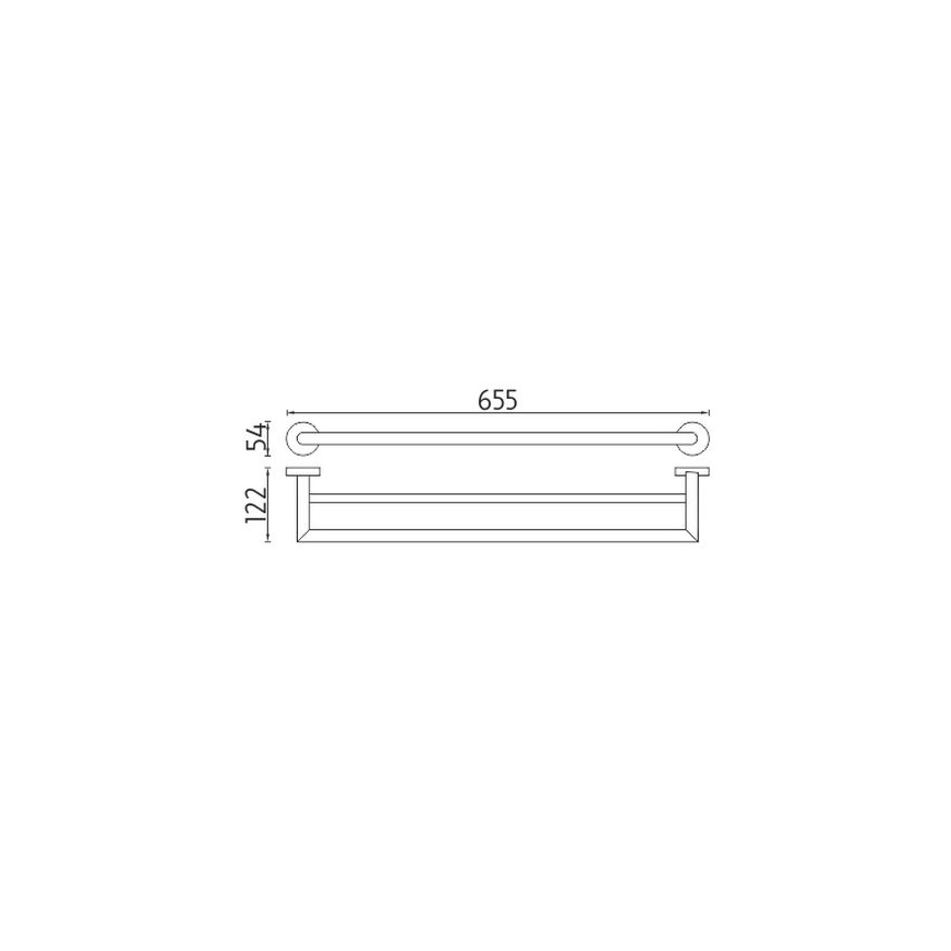 NIMCO UN 13061DA-26 - Wall towel holder UNIX 66 cm shiny chrome