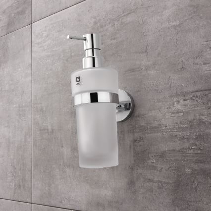 NIMCO UN set-31W-26 - Wall-mounted soap dispenser, toothbrush stand and wall hook UNIX 250 mm matte glass/shiny chrome