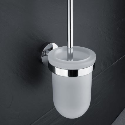 NIMCO UN set-94WN-26 - Wall-mounted toilet brush and toilet paper holder UNIX shiny chrome