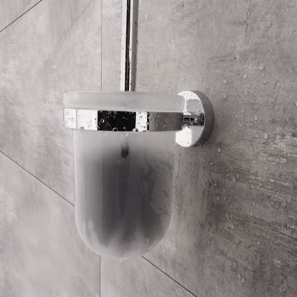 NIMCO UN set-94WN-26 - Wall-mounted toilet brush and toilet paper holder UNIX shiny chrome
