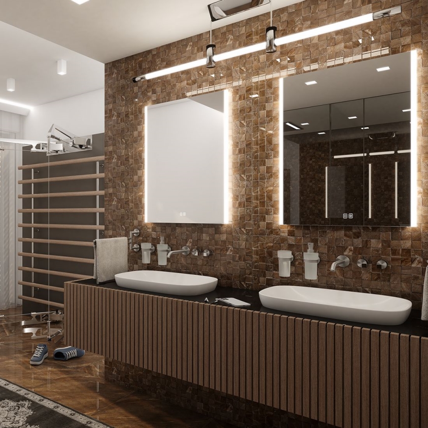 NIMCO ZP 11002VX - Dimmable LED Backlit Bathroom Mirror LED/24W/230V 3000-6500K 80x60 cm IP44