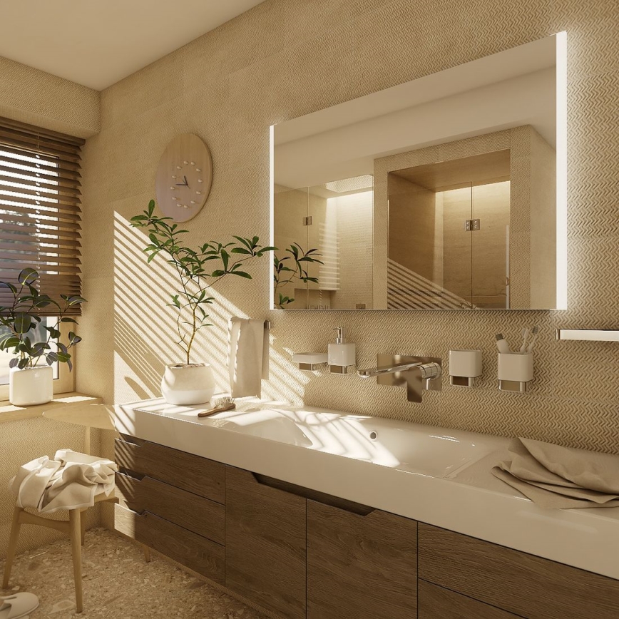 NIMCO ZP 11003 - Backlit LED Bathroom Mirror LED/21W/230V 6500K 70x80 cm IP44