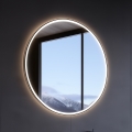 NIMCO ZPC 28000RVX-90 - Dimmable LED backlit bathroom mirror LED/26W/230V 3000-6500K Ø 60 cm matte black IP44