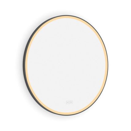 NIMCO ZPC 28000RVX-90 - LED Dimmable bathroom backlit mirror LED/26W/230V 3000-6500K d. 60 cm matte black IP44
