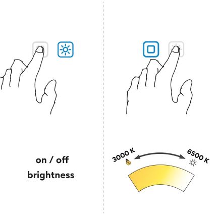 NIMCO ZPC 28000RVX-90 - Dimmable LED backlit bathroom mirror LED/26W/230V 3000-6500K Ø 60 cm matte black IP44