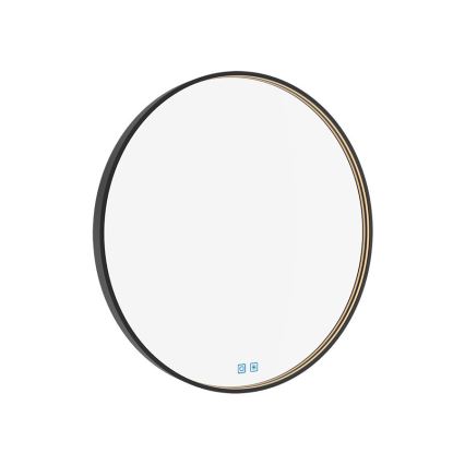 NIMCO ZPC 31000RVX-90 - Dimmable LED Backlit Bathroom Mirror LED/20W/230V 3000-6500K Ø 60 cm Matte Black IP44