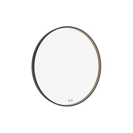 NIMCO ZPC 31001RVX-90 - LED Dimmable Backlit Bathroom Mirror LED/22W/230V 3000–6500K Ø 70 cm Matte Black IP44