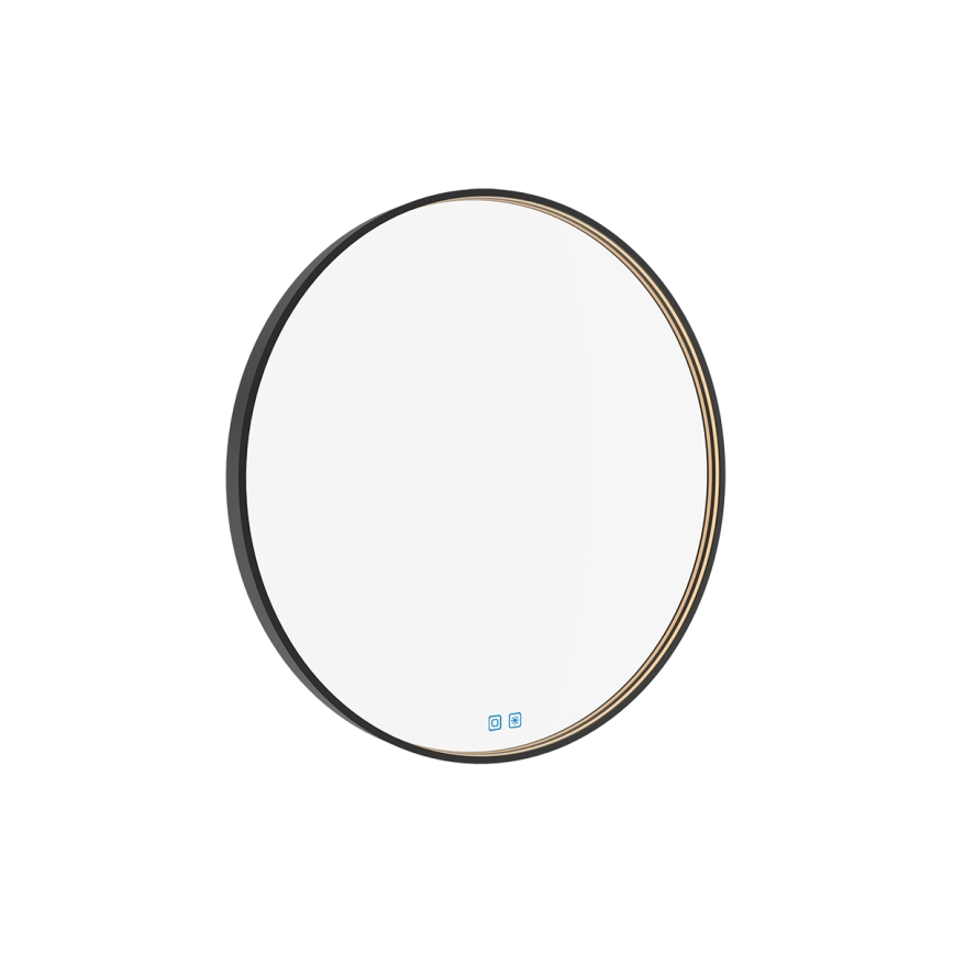 NIMCO ZPC 31001RVX-90 - LED Dimmable Backlit Bathroom Mirror LED/22W/230V 3000–6500K Ø 70 cm Matte Black IP44