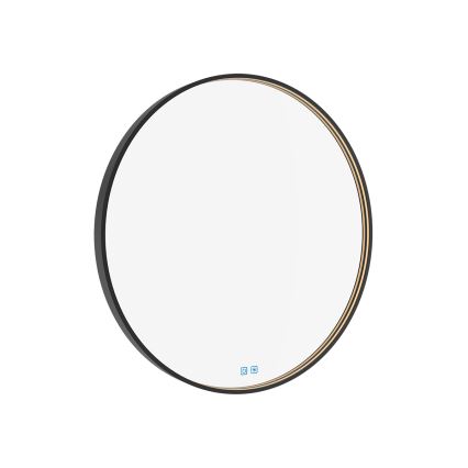 NIMCO ZPC 31002RVX-90 - LED Dimmable Backlit Bathroom Mirror, 26W/230V, 3000-6500K, Ø 80 cm, Matte Black, IP44